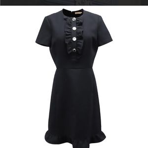 Tory Burch Black Ruffle Dress